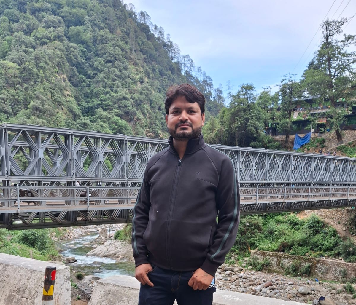 Panoramic mountain view from Hotel Panch Kedar